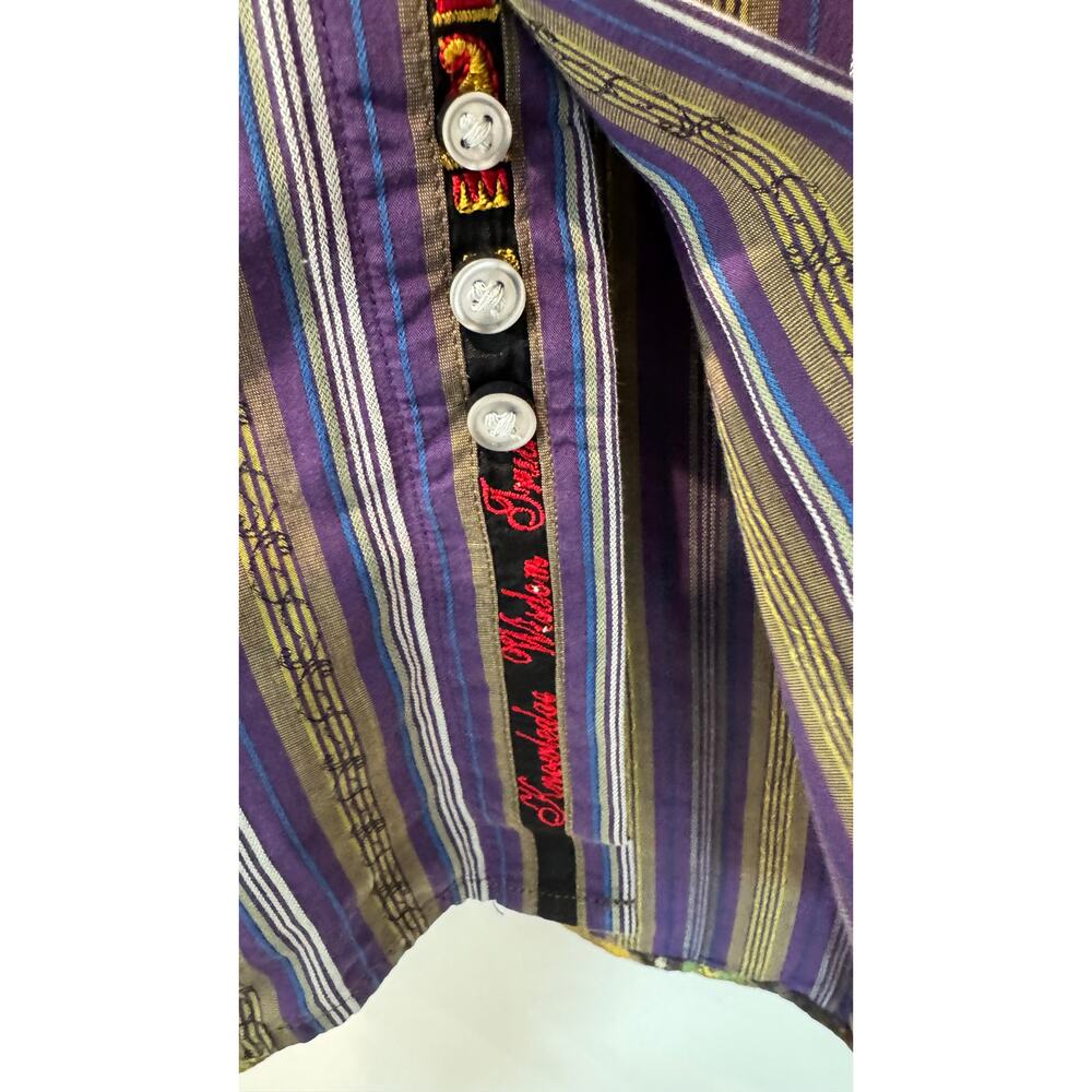Robert Graham Colorful Stripe Button-Up Shirt Siz… - image 4